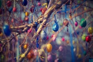 Osterstrauch, l'arbre à oeuf allemand pour Pâques