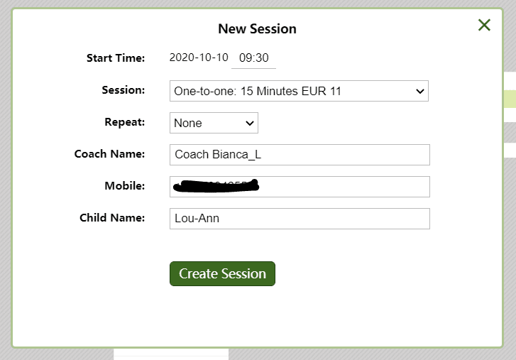 Schedule a session